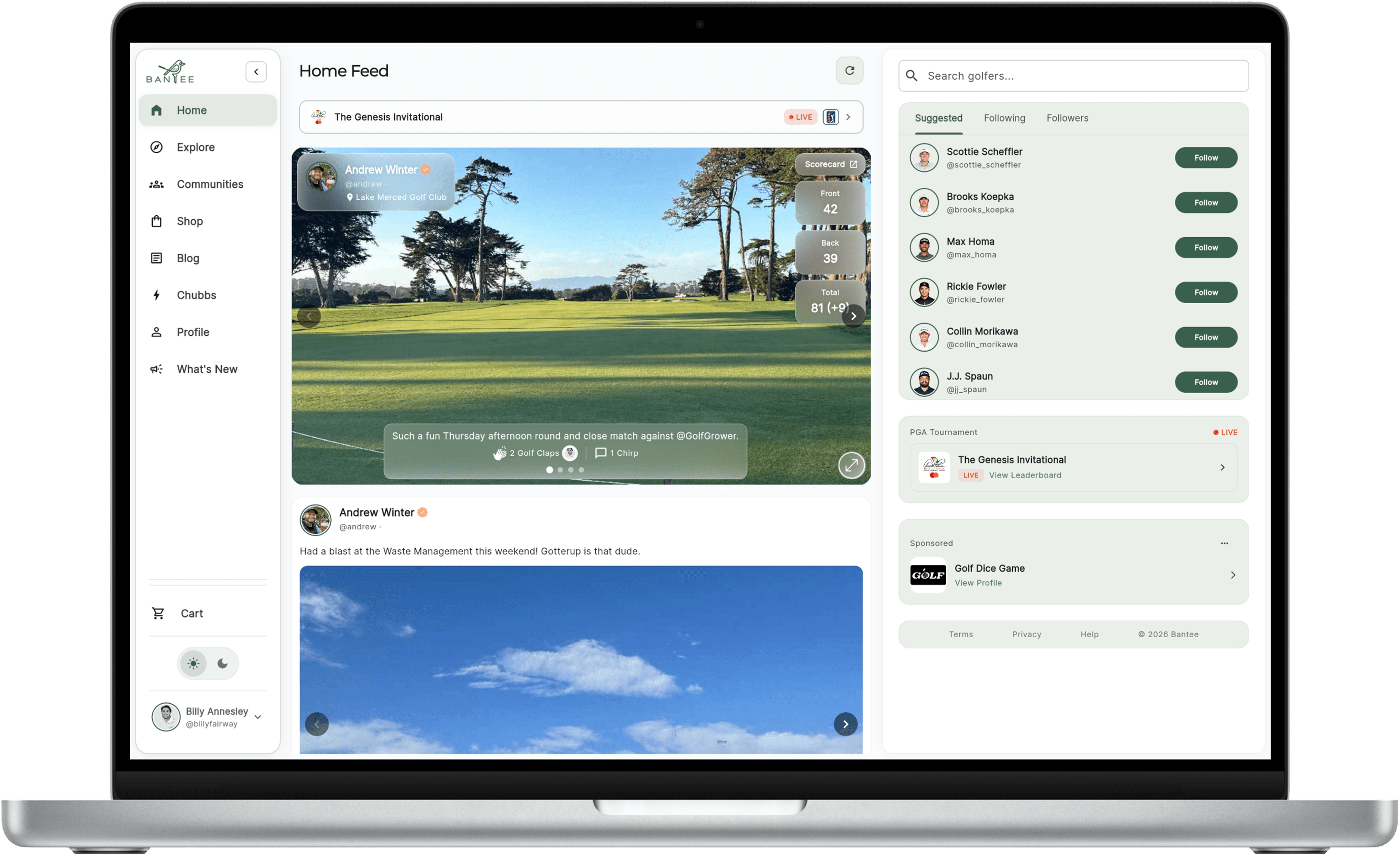 Bantee web interface